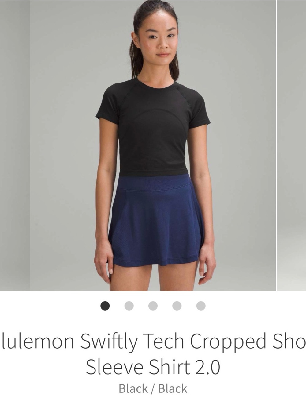 Lululemon Swiftly Tech Cropped Short-Sleeve Shirt 2.0